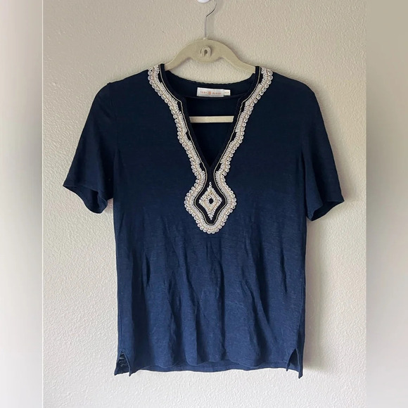 TORY BURCH Linen Top - Picture 1 of 4